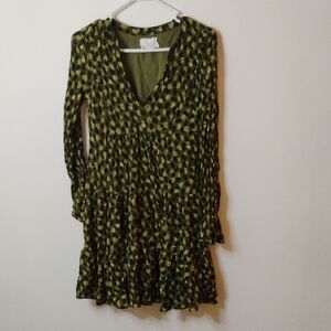 Pomander Place Green Long Sleeve Dress Medium